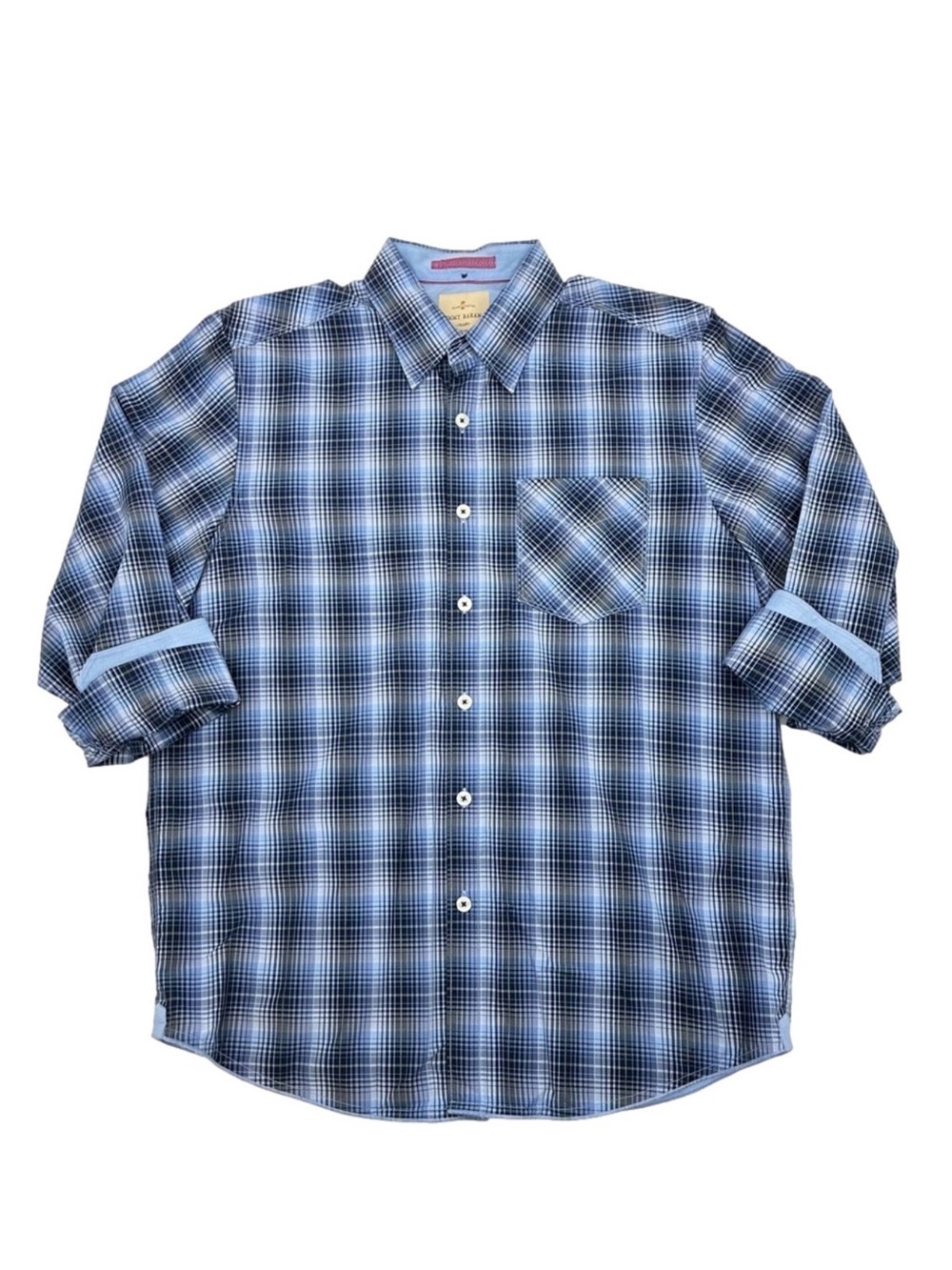 Tommy Bahama 100% Cotton Plaid Button Down Long Sleeve Shirt Men’s Medium